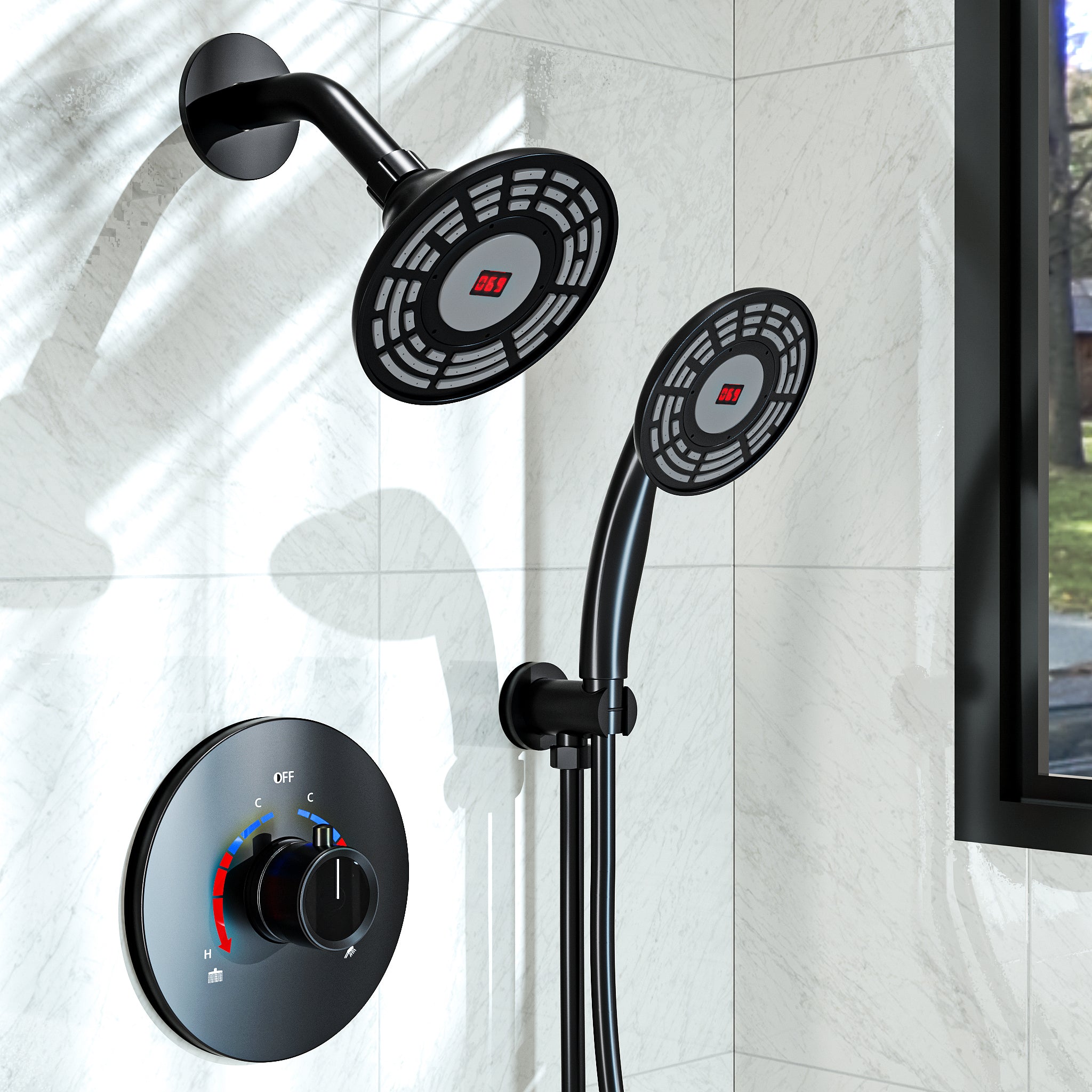 SFS-1019-BK5 Pressure-Balanced (Temperature Control Only) Shower Faucet with Rough in-Valve